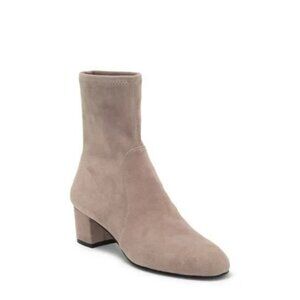 NEW STUART WEITZMAN Sofia Stretch Bootie Topo Suede SIZE 8.5B/100%AUTHENTIC